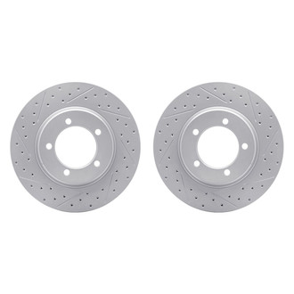 R1 Concepts® - Drilled and Slotted Front Brake Rotor Set