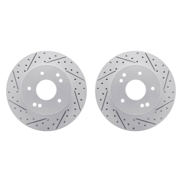 R1 Concepts® - Drilled and Slotted Rear Brake Rotor Set