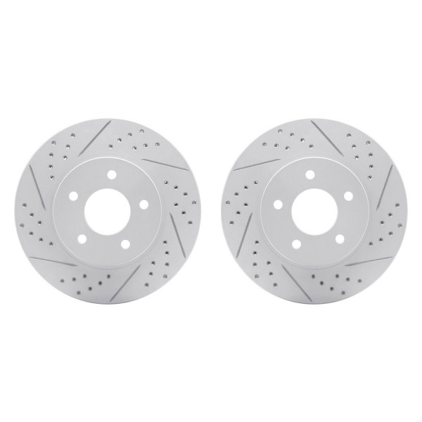 R1 Concepts® - Drilled and Slotted Front Brake Rotor Set