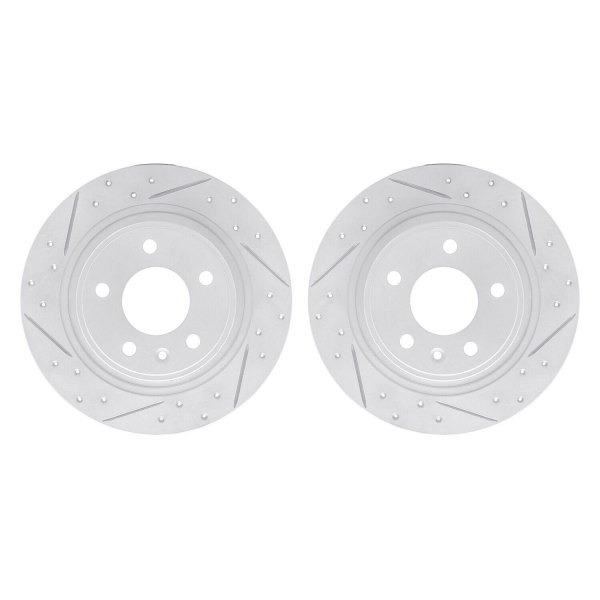 R1 Concepts® - Drilled and Slotted Rear Brake Rotor Set