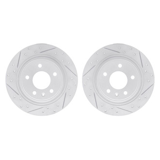 R1 Concepts® - Drilled and Slotted Rear Brake Rotor Set