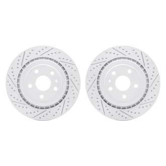 R1 Concepts® - Drilled and Slotted Rear Brake Rotor Set