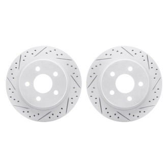 R1 Concepts® - Drilled and Slotted Rear Brake Rotor Set