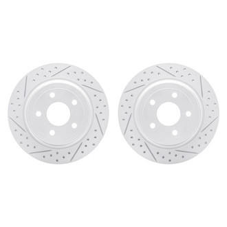 R1 Concepts® - Drilled and Slotted Rear Brake Rotor Set