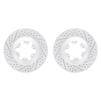 R1 Concepts® - Drilled and Slotted Front Brake Rotor Set