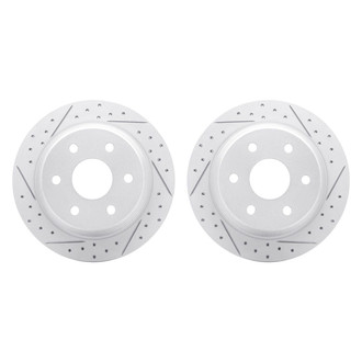 R1 Concepts® - Drilled and Slotted Rear Brake Rotor Set