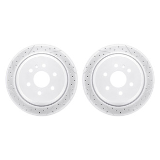 R1 Concepts® - Drilled and Slotted Rear Brake Rotor Set