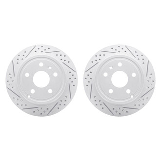 R1 Concepts® - Drilled and Slotted Rear Brake Rotor Set