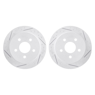 R1 Concepts® - Drilled and Slotted Rear Brake Rotor Set