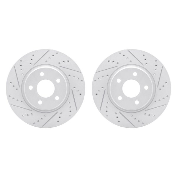 R1 Concepts® - Drilled and Slotted Front Brake Rotor Set