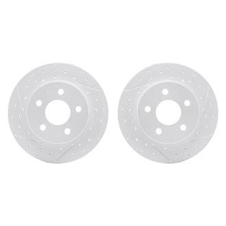R1 Concepts® - Drilled and Slotted Rear Brake Rotor Set