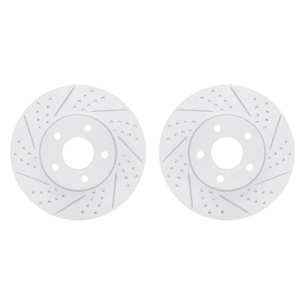 R1 Concepts® - Drilled and Slotted Front Brake Rotor Set