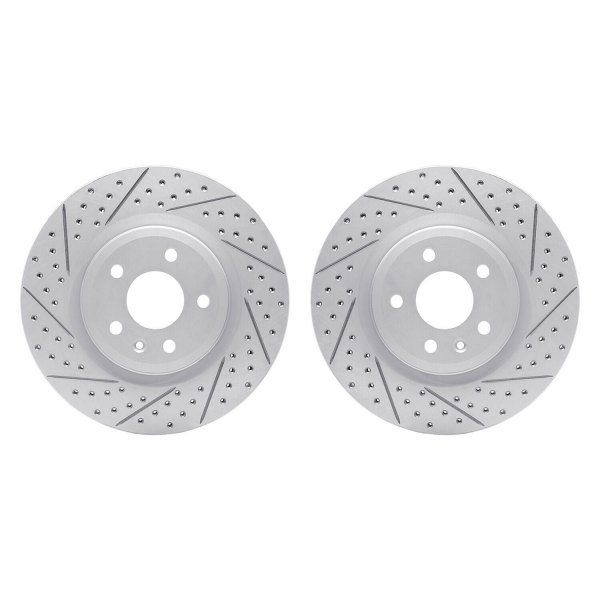 R1 Concepts® - Drilled and Slotted Front Brake Rotor Set