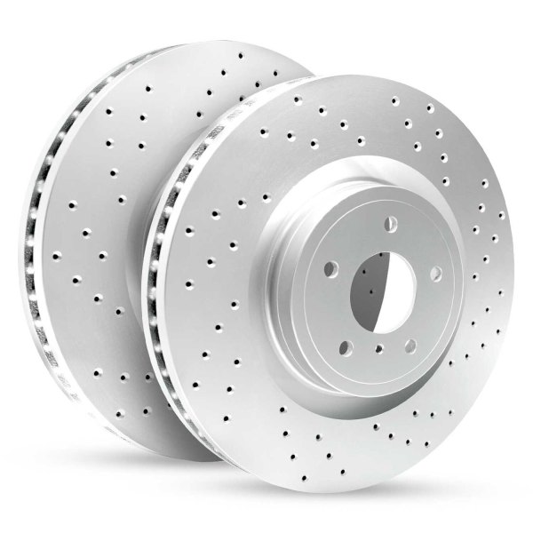 R1 Concepts® - Drilled and Slotted Front Brake Rotor Set