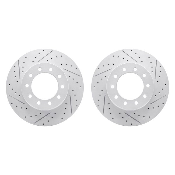 R1 Concepts® - Drilled and Slotted Front Brake Rotor Set