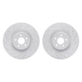 R1 Concepts® - Drilled and Slotted Front Brake Rotor Set