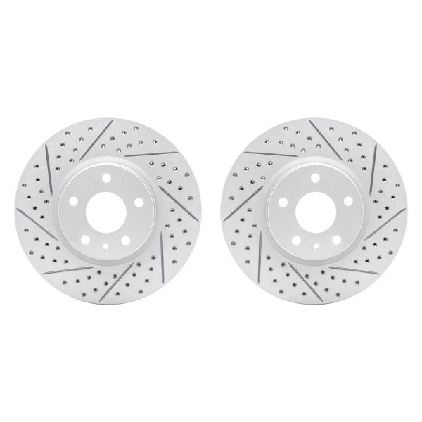 R1 Concepts® - Drilled and Slotted Front Brake Rotor Set