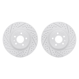 R1 Concepts® - Drilled and Slotted Front Brake Rotor Set