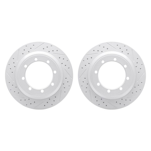 R1 Concepts® - Drilled and Slotted Rear Brake Rotor Set