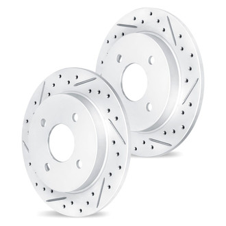R1 Concepts® - Drilled and Slotted Rear Brake Rotor Set