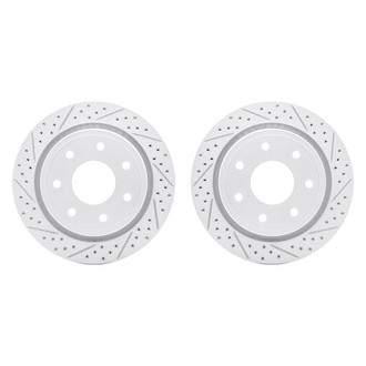 R1 Concepts® - GEO-Carbon™ Drilled and Slotted Rear Brake Rotor Set