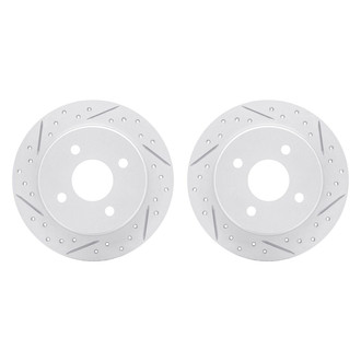R1 Concepts® - Drilled and Slotted Rear Brake Rotor Set