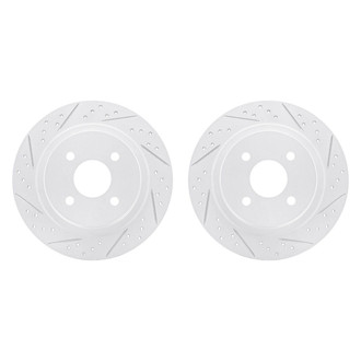 R1 Concepts® - Drilled and Slotted Rear Brake Rotor Set