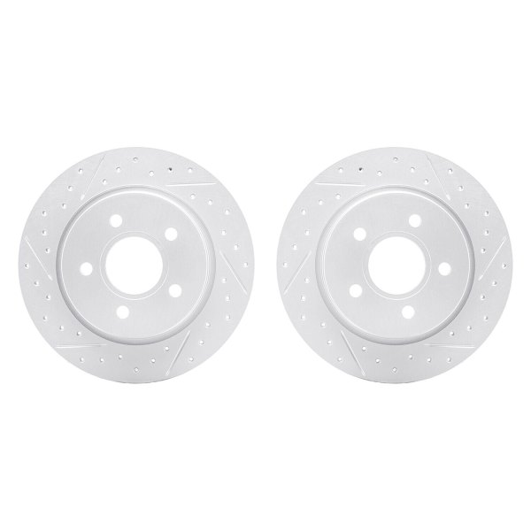 R1 Concepts® - Drilled and Slotted Rear Brake Rotor Set