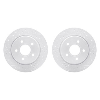 R1 Concepts® - Drilled and Slotted Rear Brake Rotor Set
