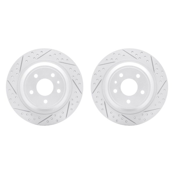 R1 Concepts® - Drilled and Slotted Rear Brake Rotor Set