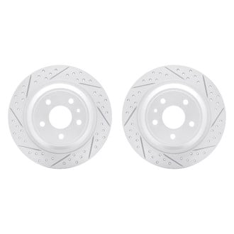 R1 Concepts® - Drilled and Slotted Rear Brake Rotor Set