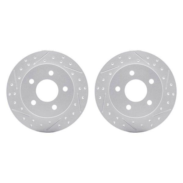 R1 Concepts® - Drilled and Slotted Rear Brake Rotor Set