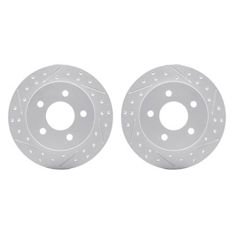R1 Concepts® - Drilled and Slotted Rear Brake Rotor Set