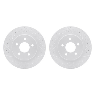 R1 Concepts® - Drilled and Slotted Rear Brake Rotor Set