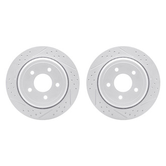 R1 Concepts® - Drilled and Slotted Rear Brake Rotor Set