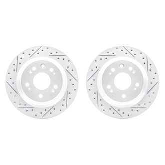 R1 Concepts® - GEO-Carbon™ Drilled and Slotted Rear Brake Rotor Set
