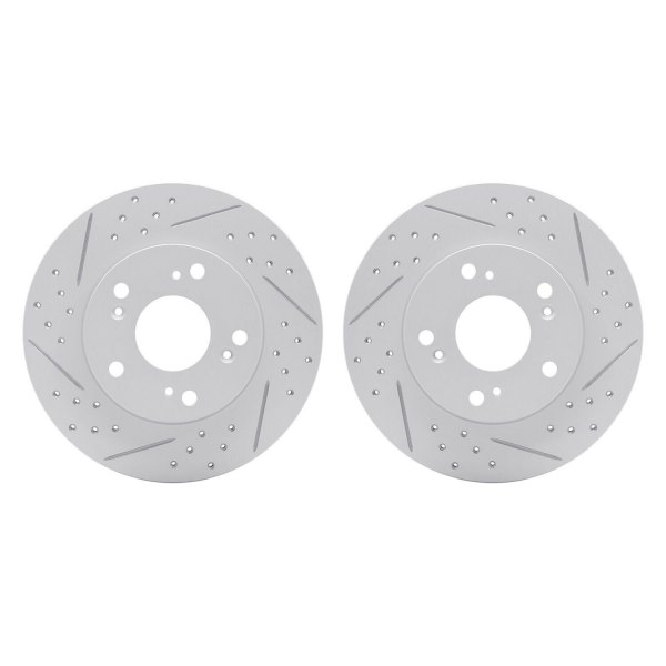 R1 Concepts® - Drilled and Slotted Front Brake Rotor Set