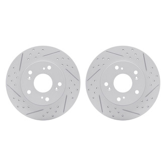 R1 Concepts® - Drilled and Slotted Front Brake Rotor Set