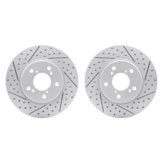 R1 Concepts® - Drilled and Slotted Front Brake Rotor Set
