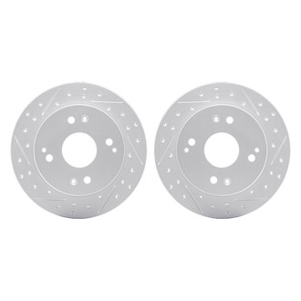 R1 Concepts® - Drilled and Slotted Rear Brake Rotor Set