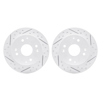 R1 Concepts® - Drilled and Slotted Rear Brake Rotor Set