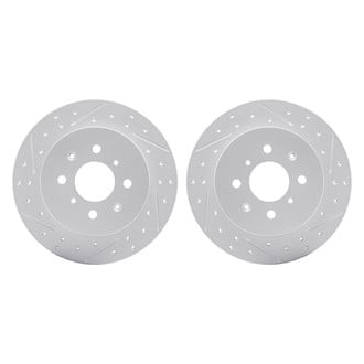 R1 Concepts® - Drilled and Slotted Rear Brake Rotor Set