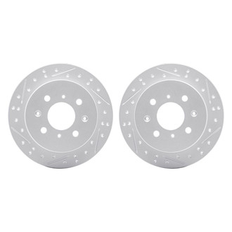 R1 Concepts® - Drilled and Slotted Rear Brake Rotor Set
