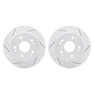 R1 Concepts® - Drilled and Slotted Rear Brake Rotor Set