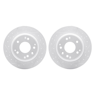 R1 Concepts® - Drilled and Slotted Rear Brake Rotor Set