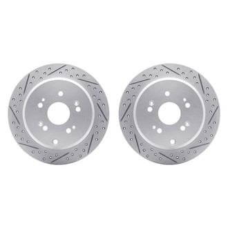 R1 Concepts® - Drilled and Slotted Rear Brake Rotor Set