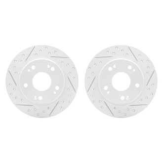 R1 Concepts® - Drilled and Slotted Rear Brake Rotor Set