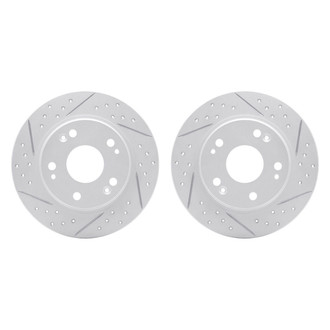 R1 Concepts® - Drilled and Slotted Rear Brake Rotor Set