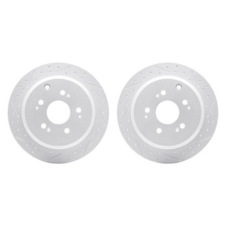 R1 Concepts® - Drilled and Slotted Rear Brake Rotor Set