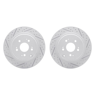 R1 Concepts® - Drilled and Slotted Rear Brake Rotor Set